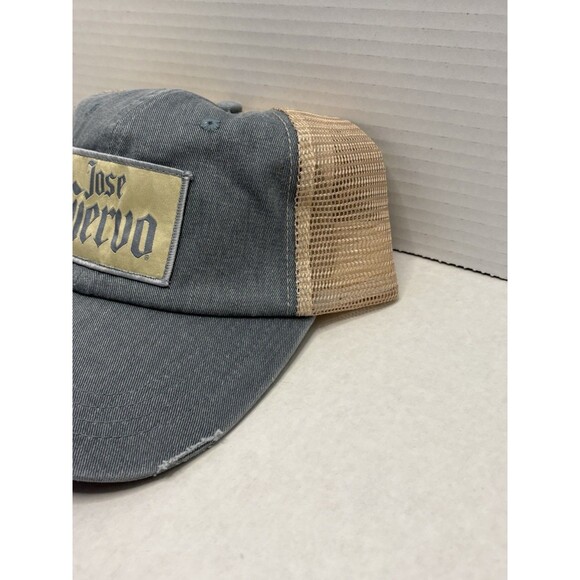 Distressed Denim Jose Cuervo Hat Mesh Back Adjustable - Picture 2 of 6